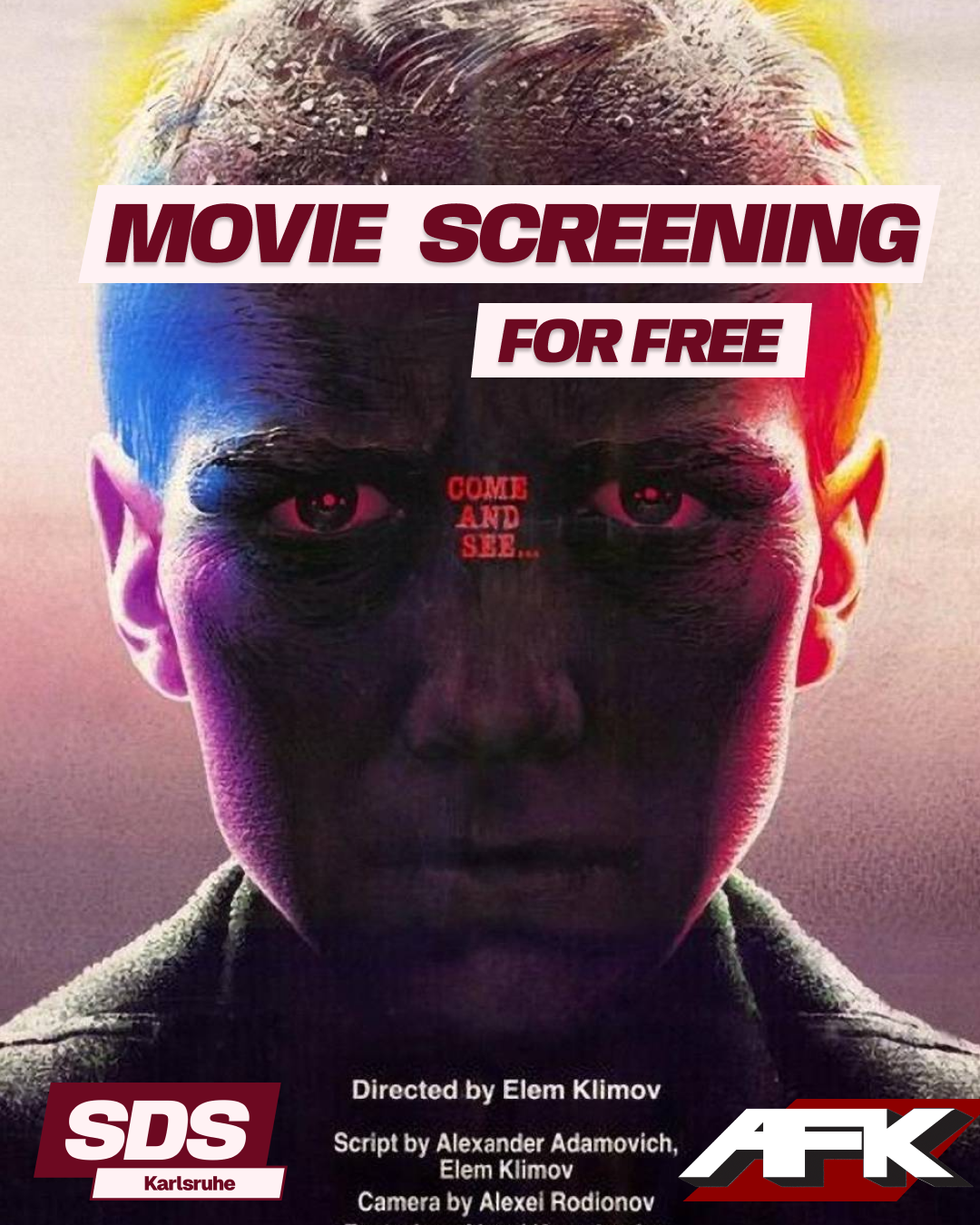 Kostenloser Film im Unikino am 01.07: „Come and See“