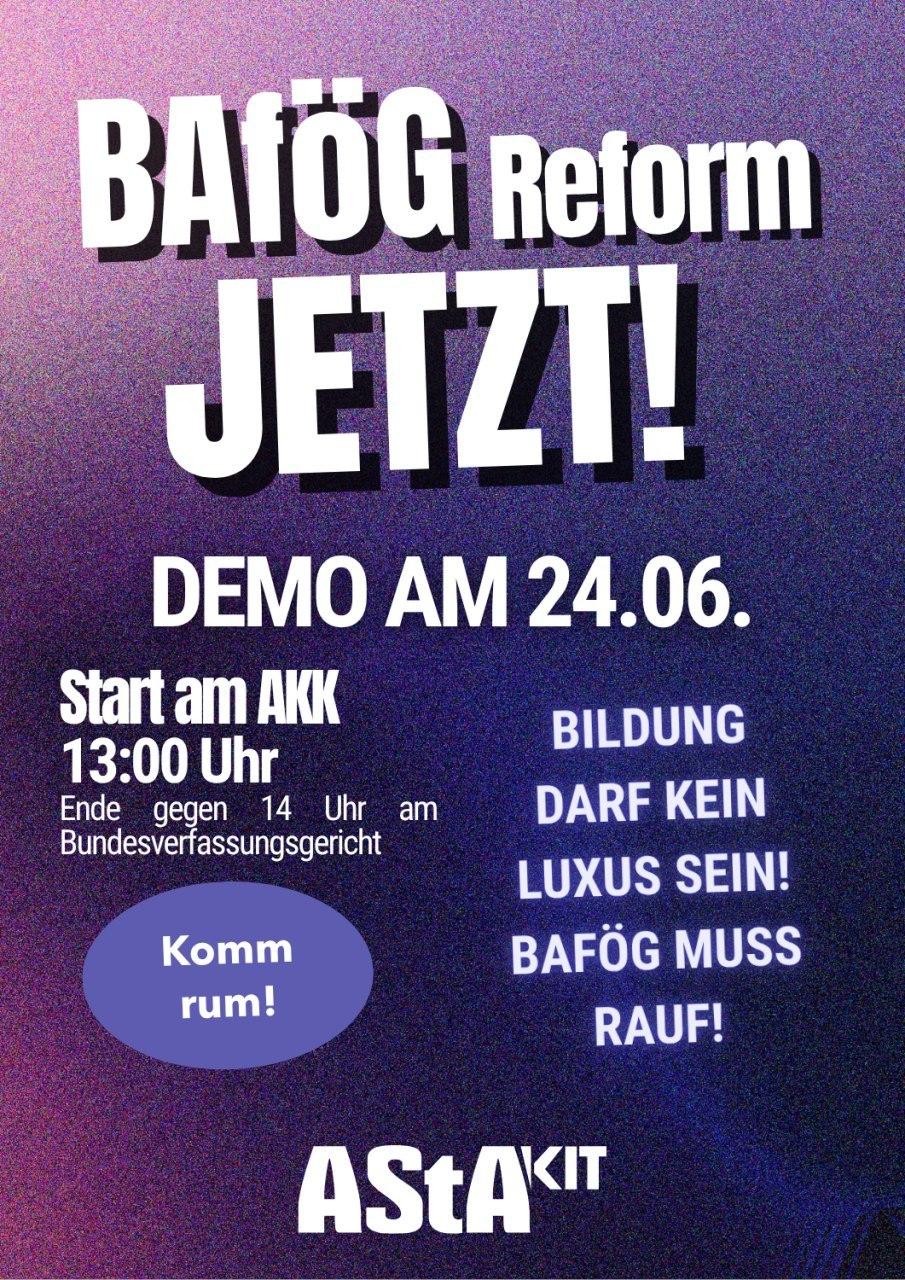 DEMO am 24.06: BAföG für Alle!